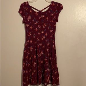 Floral Maroon Dress